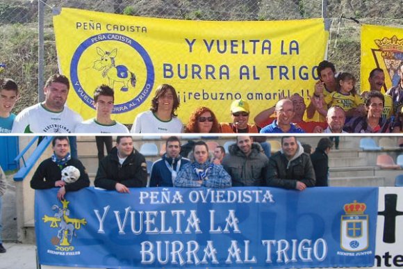 Peñas 'Y vuelta la burra al trigo' cadista y oviedista